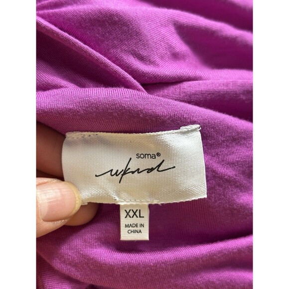 Soma Soft Jersey Crossover Halter built in bra lounge Maxi Bra Dress XXL - Picture 9 of 16